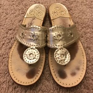 Jack Rogers Hampton Sandal in Champagne